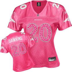 Denver Broncos #20 Dawkins Pink 2010 style Women Jerseys Denver Broncos #20 Dawkins Pink 2010 style Women Jerseys
