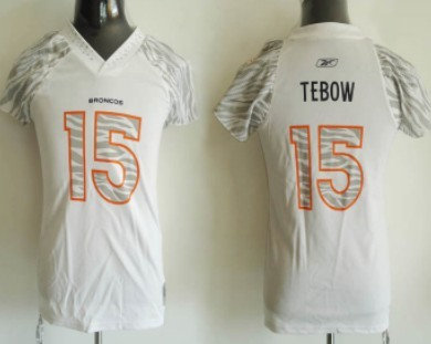 Denver Broncos 15 Tim Tebow Womens Zebra Field Flirt Fashion Jersey Denver Broncos 15 Tim Tebow Womens Zebra Field Flirt Fashion Jersey