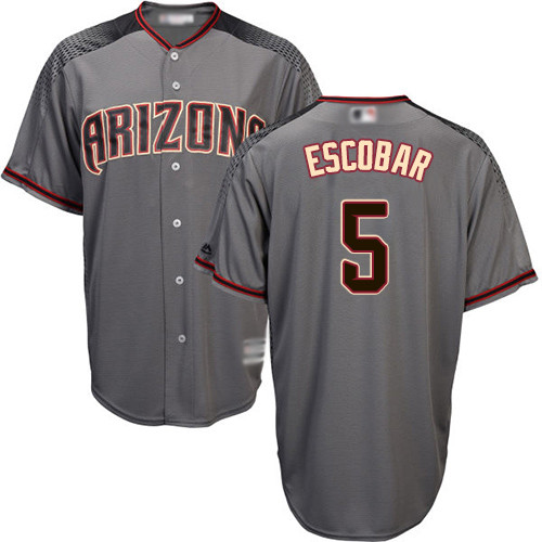 Diamondbacks #5 Eduardo Escobar Gray Road Women's Stitched Baseball Jersey