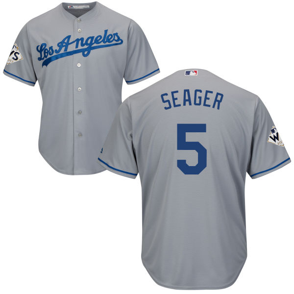 Dodgers #5 Corey Seager Grey Cool Base 2017 World Series Bound Stitched Youth MLB Jersey Dodgers #5 Corey Seager Grey Cool Base 2017 World Series Bound Stitched Youth MLB Jersey