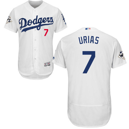 Dodgers #7 Julio Urias White Flexbase Authentic Collection 2017 World Series Bound Stitched MLB Jersey