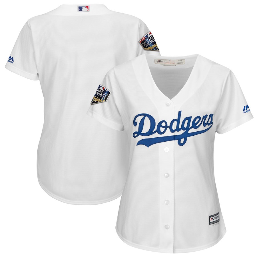 Dodgers Blank White Women 2018 World Series Cool Base Team Jersey Dodgers Blank White Women 2018 World Series Cool Base Team Jersey