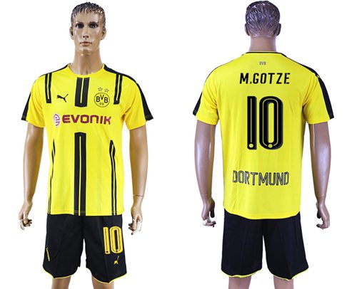 Dortmund #10 M.Gotze Home Soccer Club Jersey Dortmund #10 M.Gotze Home Soccer Club Jersey