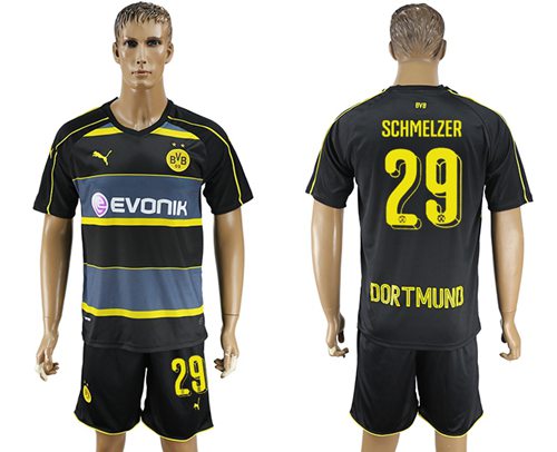 Dortmund #29 Schmelzer Away Soccer Club Jersey Dortmund #29 Schmelzer Away Soccer Club Jersey