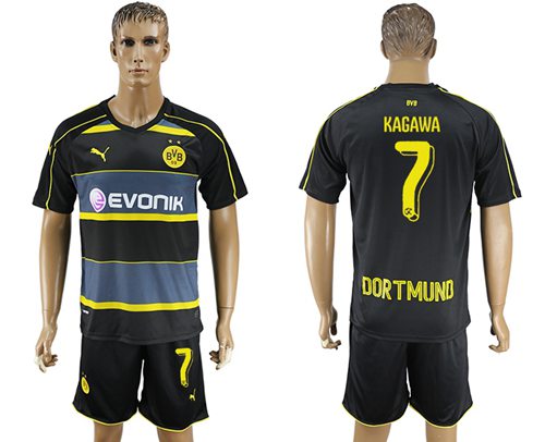 Dortmund #7 Kagawa Away Soccer Club Jersey Dortmund #7 Kagawa Away Soccer Club Jersey