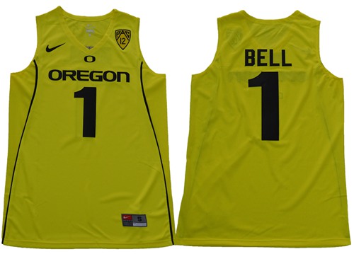 Ducks #1 Jordan Bell Yellow Limited Stitched NCAA Jersey Ducks #1 Jordan Bell Yellow Limited Stitched NCAA Jersey