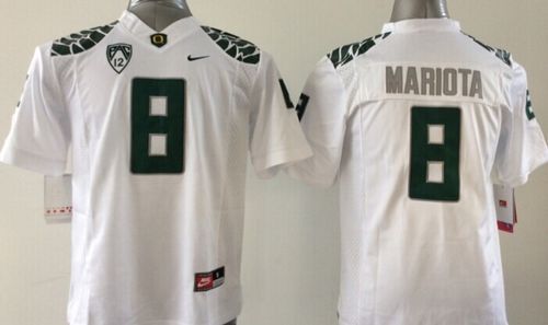 Ducks #8 Marcus Mariota White Limited Stitched Youth NCAA Jersey Ducks #8 Marcus Mariota White Limited Stitched Youth NCAA Jersey