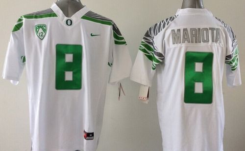 Ducks #8 Marcus Mariota White Stitched Youth NCAA Jersey Ducks #8 Marcus Mariota White Stitched Youth NCAA Jersey