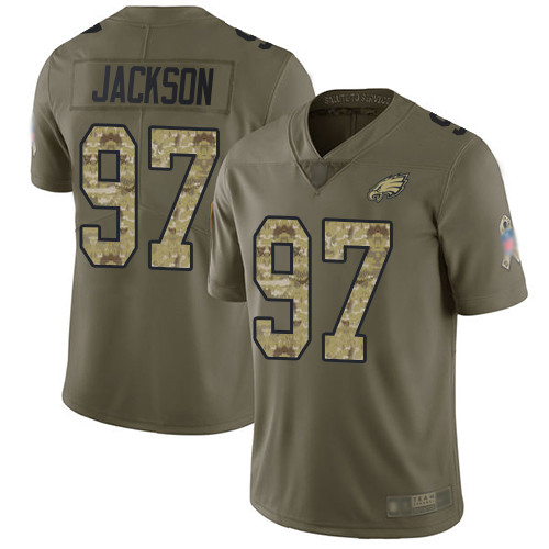 Eagles #97 Malik Jackson Olive Camo Youth Stitched Football Limited 2017 Salute to Service Jersey Eagles #97 Malik Jackson Olive Camo Youth Stitched Football Limited 2017 Salute to Service Jersey