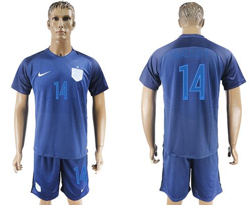 England #14 Walcott Away Soccer Country Jersey England #14 Walcott Away Soccer Country Jersey