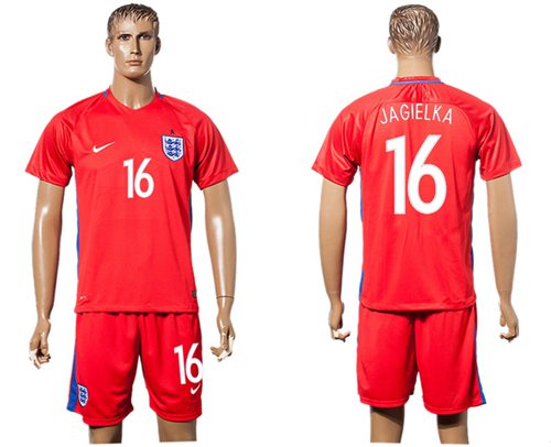 England #16 Jagielka Away Soccer Country Jersey England #16 Jagielka Away Soccer Country Jersey