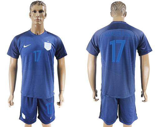 England #17 Henderson Away Soccer Country Jersey England #17 Henderson Away Soccer Country Jersey