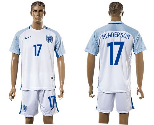 England #17 Henderson Home Soccer Country Jersey England #17 Henderson Home Soccer Country Jersey