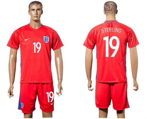 England #19 Sterling Away Soccer Country Jersey England #19 Sterling Away Soccer Country Jersey