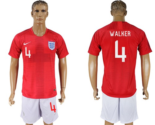 England #4 Walker Away Soccer Country Jersey England #4 Walker Away Soccer Country Jersey