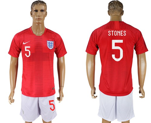 England #5 Stones Away Soccer Country Jersey England #5 Stones Away Soccer Country Jersey