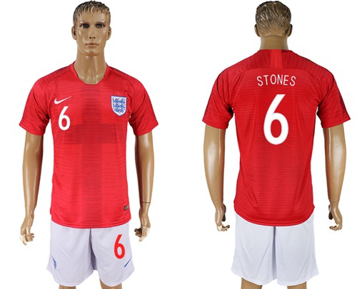England #6 Stones Away Soccer Country Jersey England #6 Stones Away Soccer Country Jersey