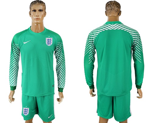 England Blank Green Long Sleeves Goalkeeper Soccer Country Jersey England Blank Green Long Sleeves Goalkeeper Soccer Country Jersey