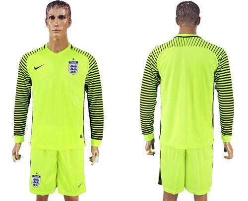 England Blank Green Long Sleeves Goalkeeper Soccer Country Jersey England Blank Green Long Sleeves Goalkeeper Soccer Country Jersey