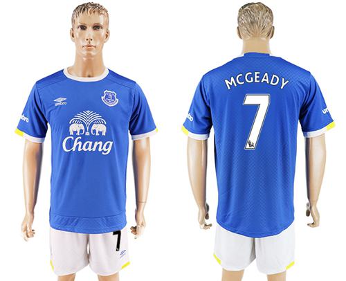 Everton #7 Mcgeady Home Soccer Club Jersey Everton #7 Mcgeady Home Soccer Club Jersey