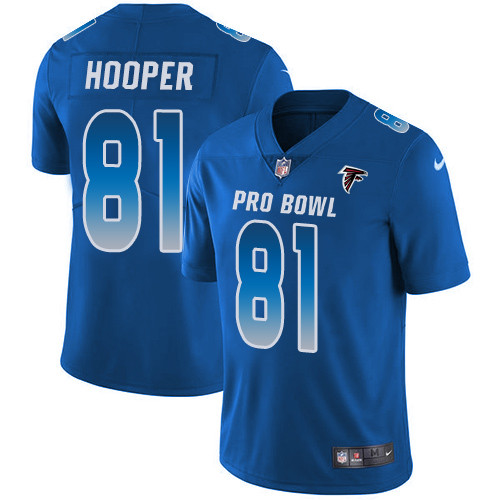 Falcons #81 Austin Hooper Royal Youth Stitched Football Limited NFC 2019 Pro Bowl Jersey