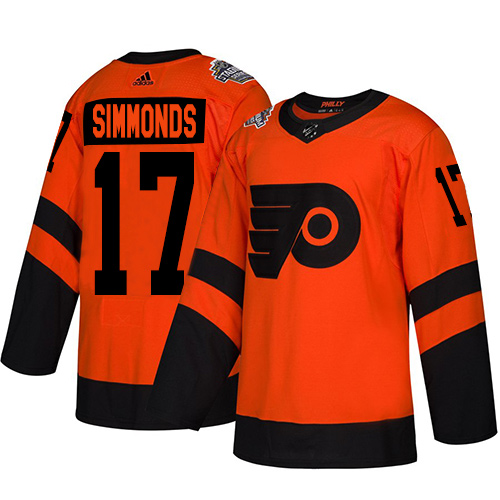 Flyers #17 Wayne Simmonds Orange Authentic 2019 Stadium Series Stitched Youth Hockey