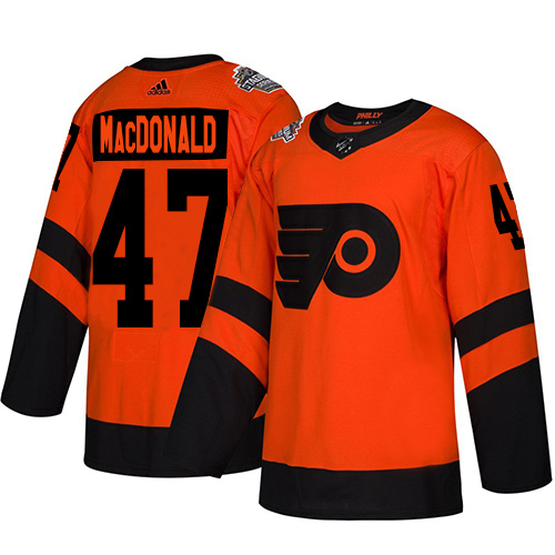 Flyers #47 Andrew MacDonald Orange Authentic 2019 Stadium Series Stitched Youth Hockey Jersey