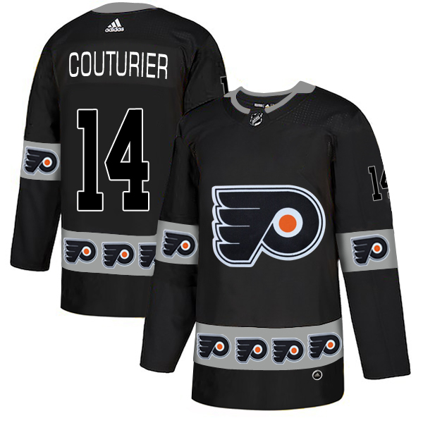 Flyers 14 Sean Couturier Black Team Logos Fashion Adidas Jersey Flyers 14 Sean Couturier Black Team Logos Fashion Adidas Jersey