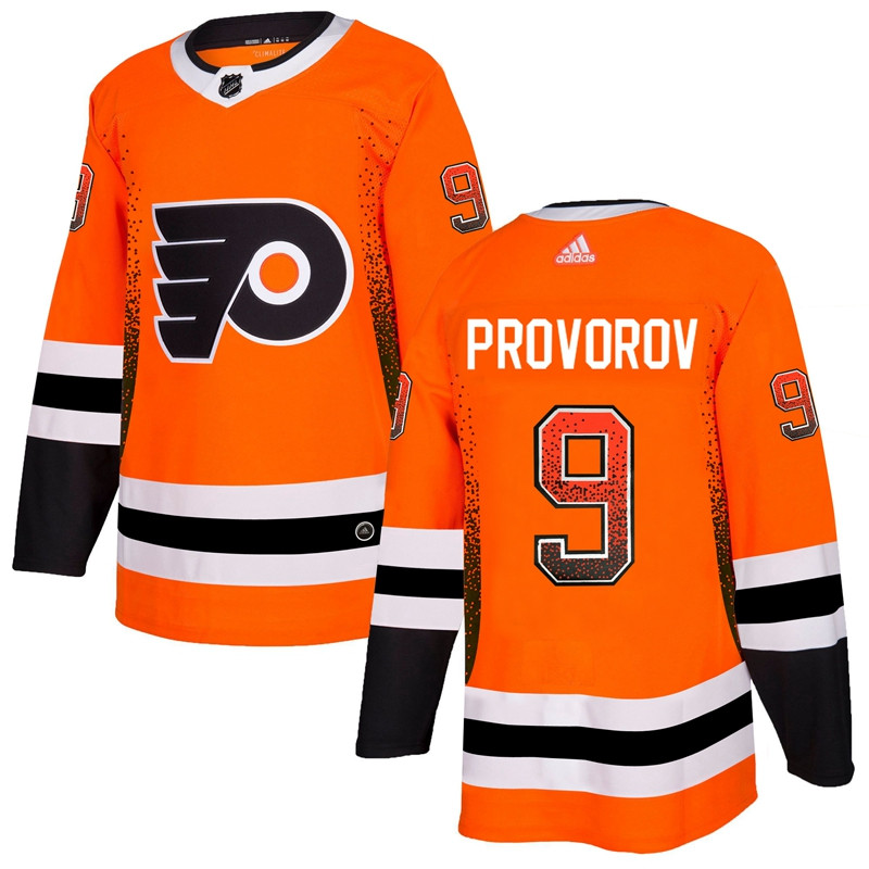 Flyers 9 Ivan Provorov Orange Drift Fashion Adidas Jersey Flyers 9 Ivan Provorov Orange Drift Fashion Adidas Jersey
