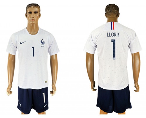 France #1 LLORIS Away Soccer Country Jersey France #1 LLORIS Away Soccer Country Jersey