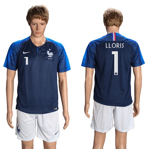 France #1 LLORIS Home Soccer Country Jersey France #1 LLORIS Home Soccer Country Jersey