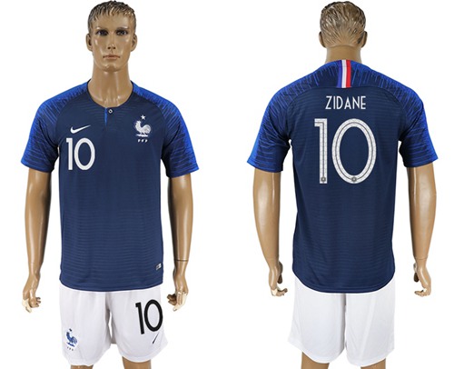 France #10 Zidane Home Soccer Country Jersey France #10 Zidane Home Soccer Country Jersey