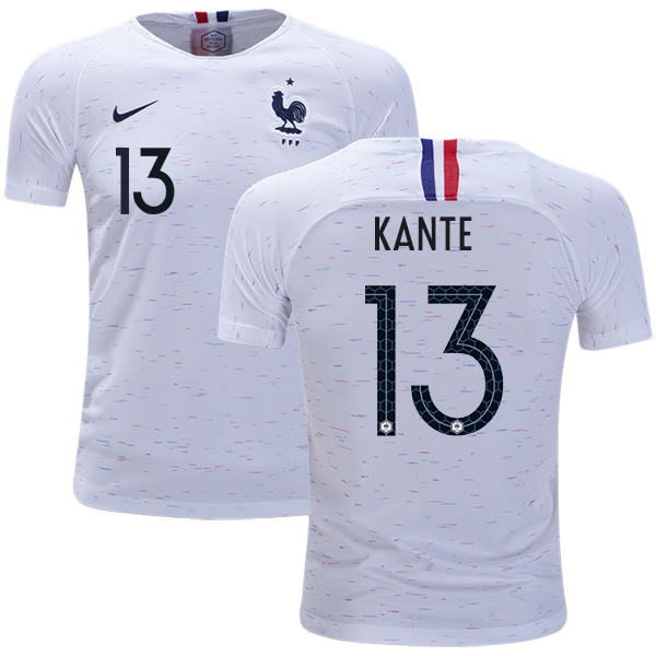 France #13 Kante Away Kid Soccer Country Jersey France #13 Kante Away Kid Soccer Country Jersey