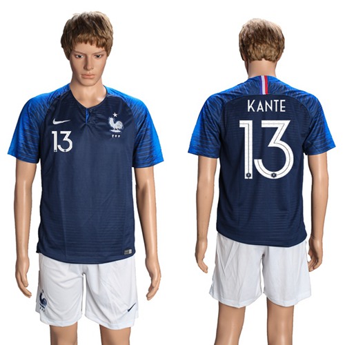 France #13 Kante Home Soccer Country Jersey France #13 Kante Home Soccer Country Jersey