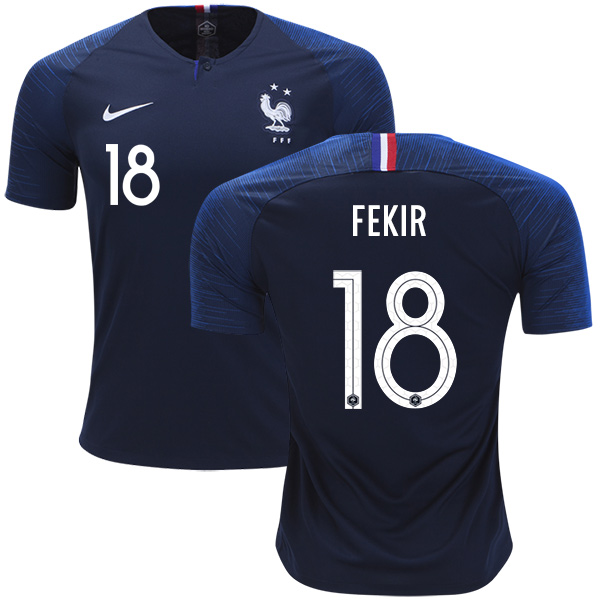 France #18 Fekir Home Soccer Country Jersey France #18 Fekir Home Soccer Country Jersey