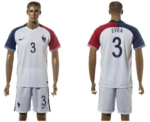 France #3 Evra Away Soccer Country Jersey France #3 Evra Away Soccer Country Jersey