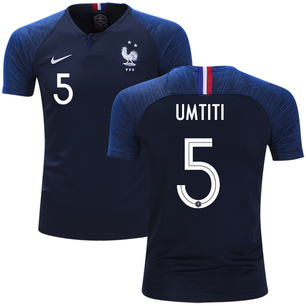 France #5 Umtiti Home Kid Soccer Country Jersey France #5 Umtiti Home Kid Soccer Country Jersey