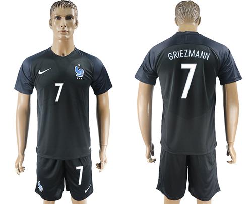 France #7 Griezmann Away Soccer Country Jersey France #7 Griezmann Away Soccer Country Jersey