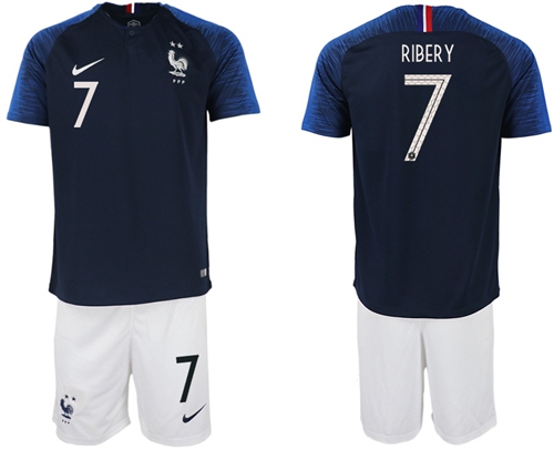 France #7 Ribery Home Soccer Country Jersey France #7 Ribery Home Soccer Country Jersey