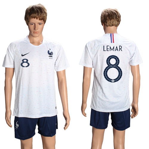 France #8 Lemar Away Soccer Country Jersey France #8 Lemar Away Soccer Country Jersey