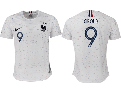 France #9 Giroud Away Soccer Country Jersey France #9 Giroud Away Soccer Country Jersey