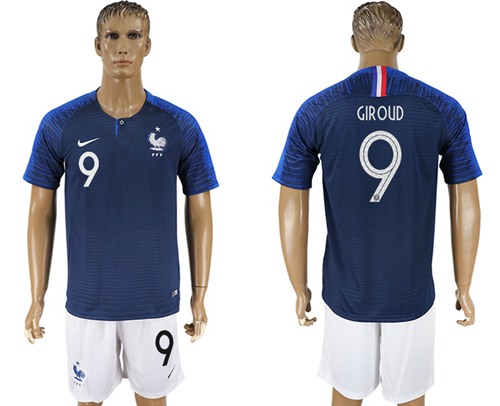 France #9 Giroud Home Soccer Country Jersey France #9 Giroud Home Soccer Country Jersey