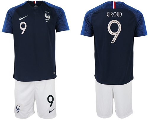 France #9 Giroud Home Soccer Country Jersey France #9 Giroud Home Soccer Country Jersey