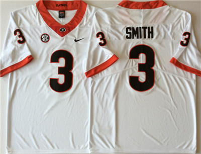Georgia Bulldogs #3 Roquan Smith White College Football Jersey Georgia Bulldogs #3 Roquan Smith White College Football Jersey