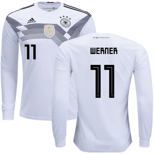 Germany #11 Werner Home Long Sleeves Kid Soccer Country Jersey Germany #11 Werner Home Long Sleeves Kid Soccer Country Jersey