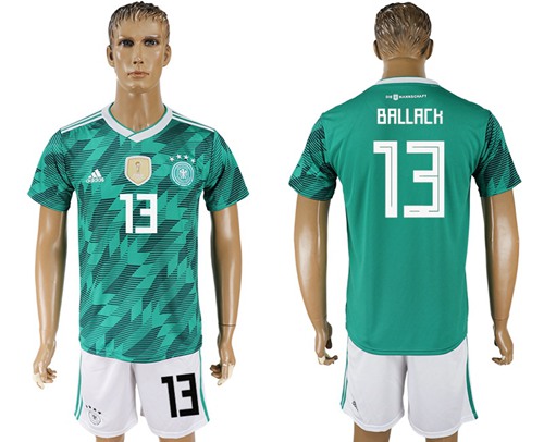 Germany #13 Ballack Away Soccer Country Jersey Germany #13 Ballack Away Soccer Country Jersey