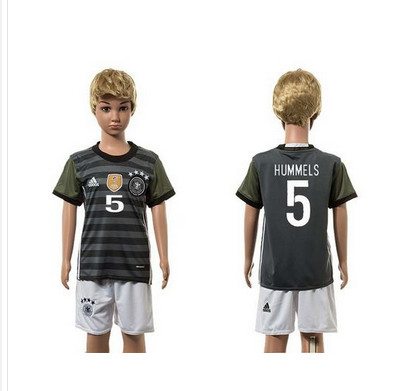 Germany #5 Hummels Away Kid Soccer Country Jersey