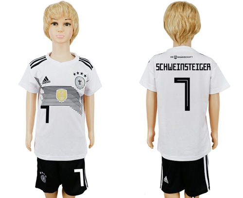 Germany #7 Schweinsteiger White Home Kid Soccer Country Jersey Germany #7 Schweinsteiger White Home Kid Soccer Country Jersey