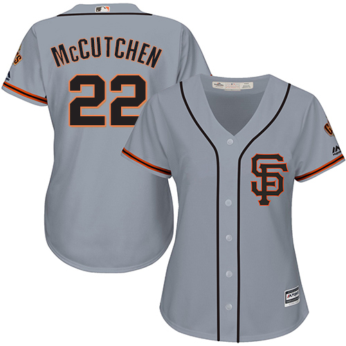 Giants #22 Andrew McCutchen Grey Road 2 Women's Stitched MLB Jersey Giants #22 Andrew McCutchen Grey Road 2 Women's Stitched MLB Jersey