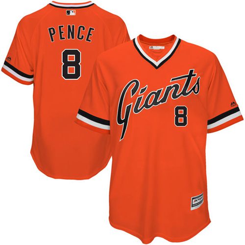 Giants #8 Hunter Pence Orange 1978 Turn Back The Clock Stitched MLB jerseys Giants #8 Hunter Pence Orange 1978 Turn Back The Clock Stitched MLB jerseys